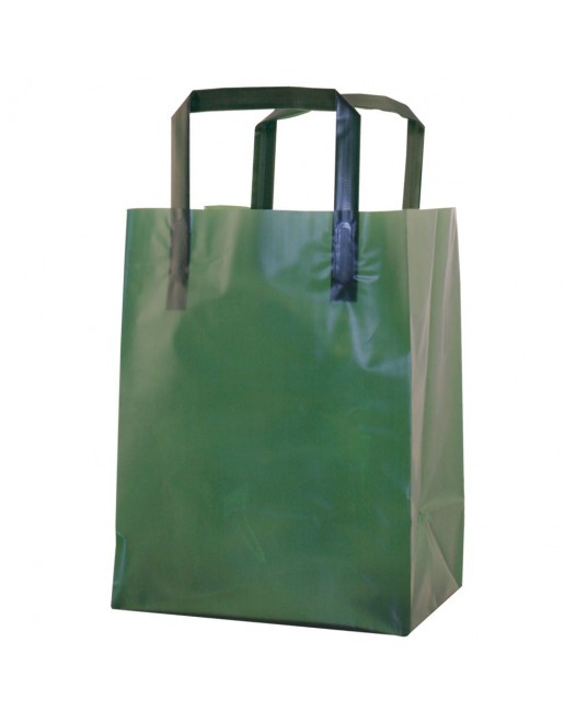 COLOR FROSTED TRI-FOLD HANDLE SHOPPING BAGS